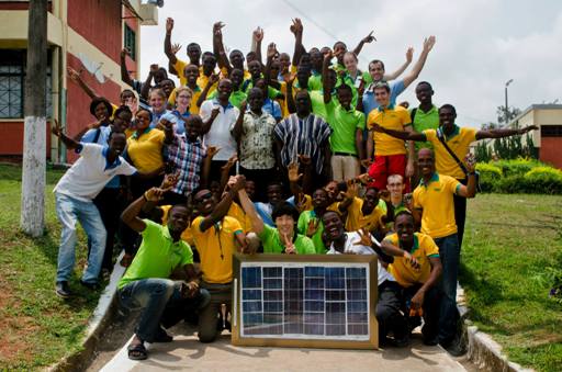 Solar Panel Workshop group photo at TTI